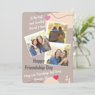 Tarjeta de invitación para el Día de la Amistad