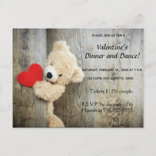Tarjeta de invitación para El día de San Valentín
