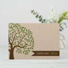 Tarjeta de invitación para el Día del Árbol Verde