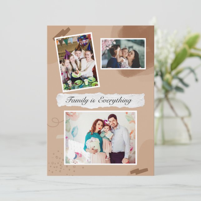 Tarjeta de invitación para el Día del Nacimiento (Anverso de pie)