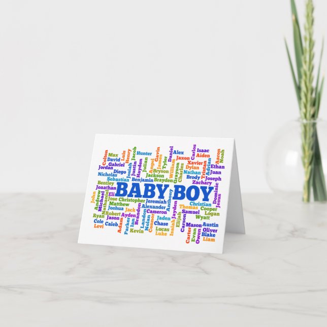 Tarjeta de invitación para el embarazo de un niño  (Anverso)