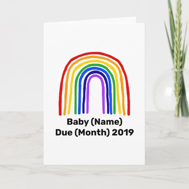 Tarjeta de Invitación para el embarazo del bebé ar (Anverso)