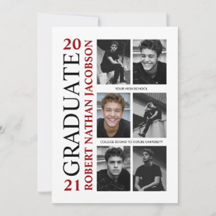 Tarjeta de invitación para el Grad Photo Grad de V