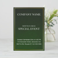 Tarjeta de invitación para el Partido Empresarial 