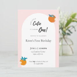 Tarjeta de Invitación para el Primer Cumpleaños de