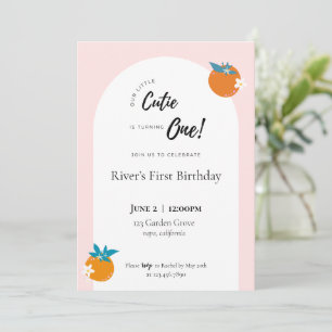 Tarjeta de Invitación para el Primer Cumpleaños de
