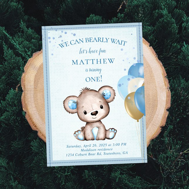 Tarjeta de Invitación para el Primer Cumpleaños de (Subido por el creador)
