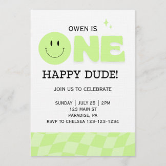 TARJETA DE INVITACIÓN PARA EL PRIMER CUMPLEAÑOS DE