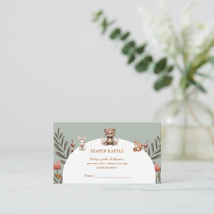 Tarjeta de invitación para el sorteo de pañales Bo