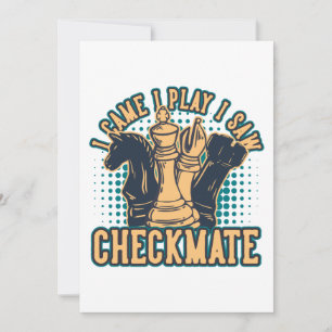 Tarjeta de invitación para el Torneo de Ajedrez Vi