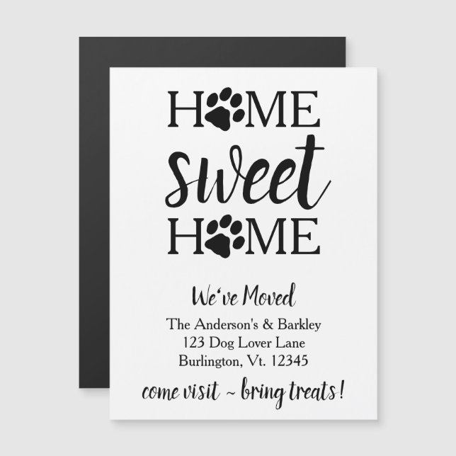 Tarjeta de Invitación para el traslado de perro a  (Anverso/Reverso)