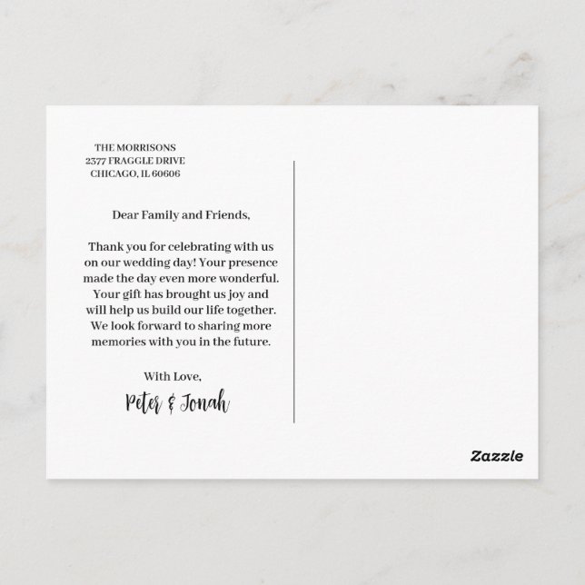 tarjeta de invitación para familiares y amigos (Reverso)