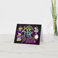 Tarjeta de Invitación para Festa de Té Loco País d