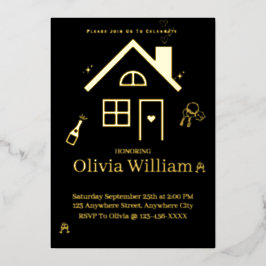 Tarjeta de invitación para fiesta de calentamiento