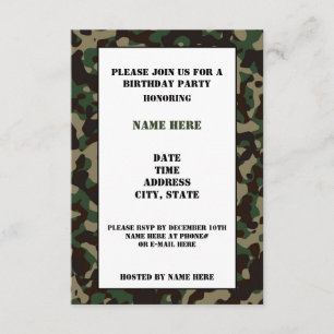 Tarjeta de invitación para fiesta de cumpleaños ca