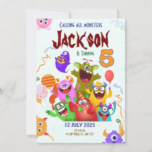 Tarjeta de invitación para fiesta de cumpleaños de