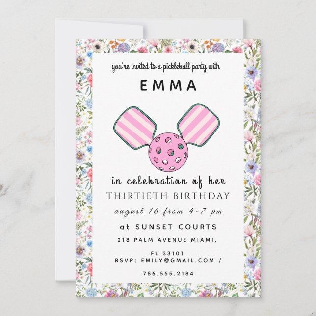 Tarjeta de invitación para fiesta de cumpleaños de (Anverso)