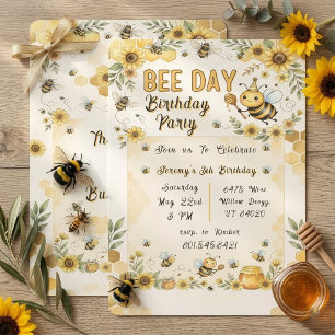 Tarjeta de invitación para fiesta de cumpleaños de