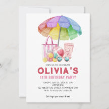 Tarjeta de invitación para fiesta de cumpleaños de