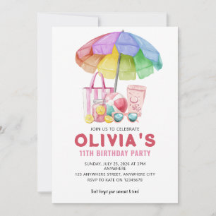 Tarjeta de invitación para fiesta de cumpleaños de