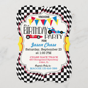Tarjeta de invitación para fiesta de cumpleaños de