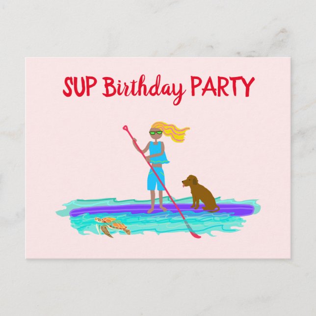 Tarjeta de invitación para fiesta de cumpleaños de (Anverso)