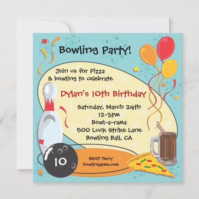 Tarjeta de invitación para fiesta de cumpleaños Re (Anverso)
