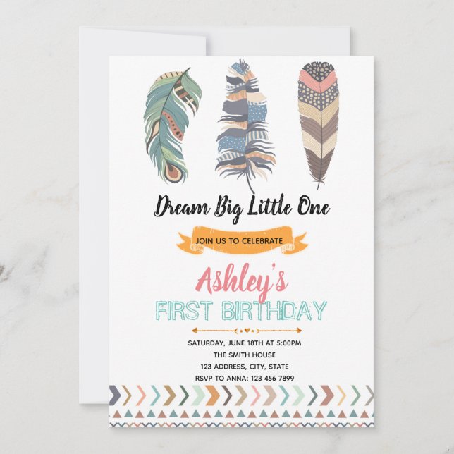 Tarjeta de invitación para fiesta de cumpleaños tr (Anverso)