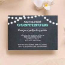 Tarjeta de invitación para fiesta de después con l