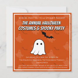 Tarjeta de invitación para fiesta de disfraces de 