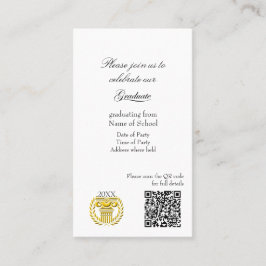 Tarjeta de invitación para fiesta de graduación