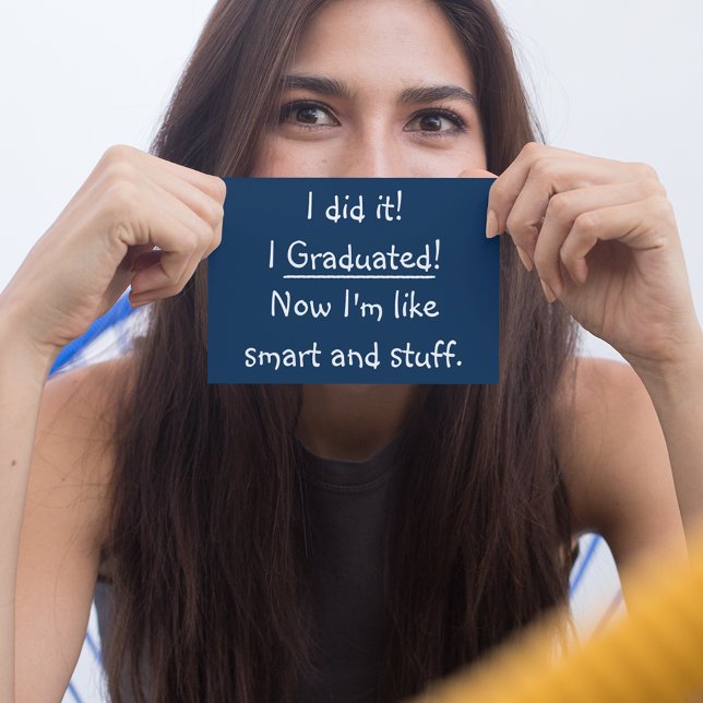 Tarjeta de invitación para fiesta de graduación di (Smart Grad Funny Graduation Party Invitation Card)