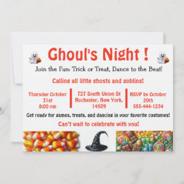 Tarjeta de invitación para fiesta de Halloween par