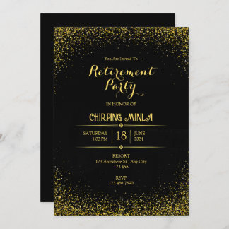 Tarjeta de invitación para Fiesta de Jubilación de