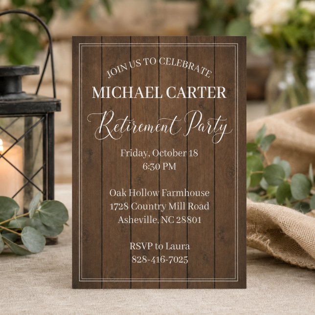 Tarjeta de invitación para fiesta de jubilación rú (Subido por el creador)