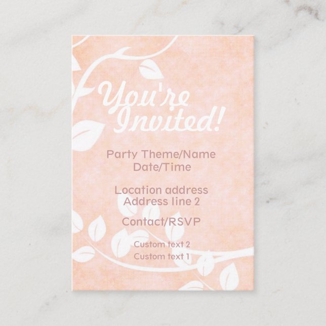 Tarjeta de Invitación para Fiesta de Momentos Dulc (Anverso)