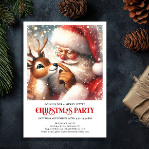 Tarjeta de Invitación para Fiesta de Navidad de Ni