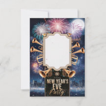 Tarjeta de Invitación para Fiesta de Nochevieja