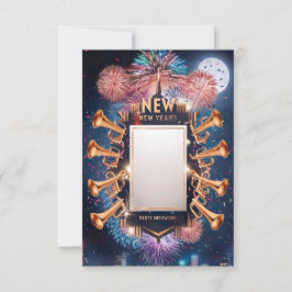 Tarjeta de Invitación para Fiesta de Nochevieja