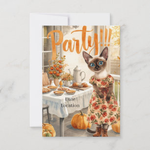 Tarjeta de Invitación para Fiesta de Otoño – Reuni