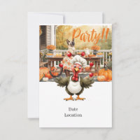 Tarjeta de invitación para fiesta de otoño – Reuni