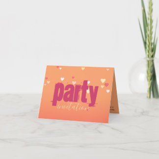 Tarjeta de invitación para fiesta de Pinky Blush
