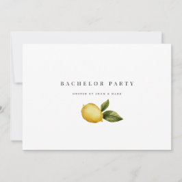 Tarjeta de invitación para fiesta de soltero con t