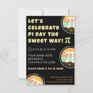 Tarjeta de Invitación para Fiesta de Tarta del Día