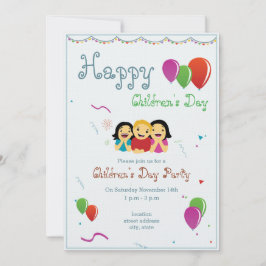 Tarjeta de invitación para fiesta infantil