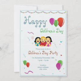 Tarjeta de invitación para fiesta infantil