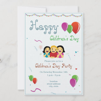 Tarjeta de invitación para fiesta infantil