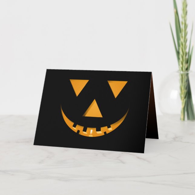 Tarjeta de invitación para fiesta Jack-o-Lantern e (Anverso)