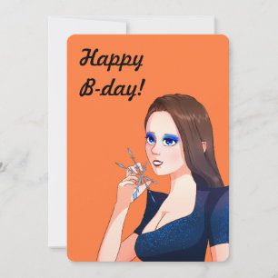 Tarjeta de Invitación para Fiesta Retro de Cumplea
