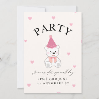 Tarjeta de invitación para fiesta temática de osit